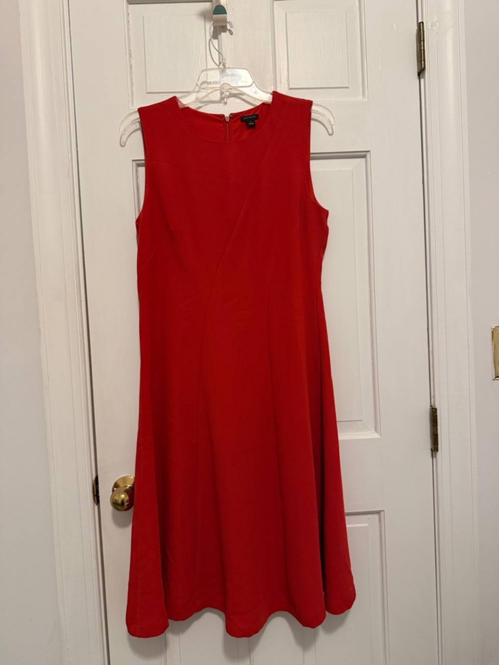 Ann Taylor Red Sleeveless Fit & Flare Dress Size S